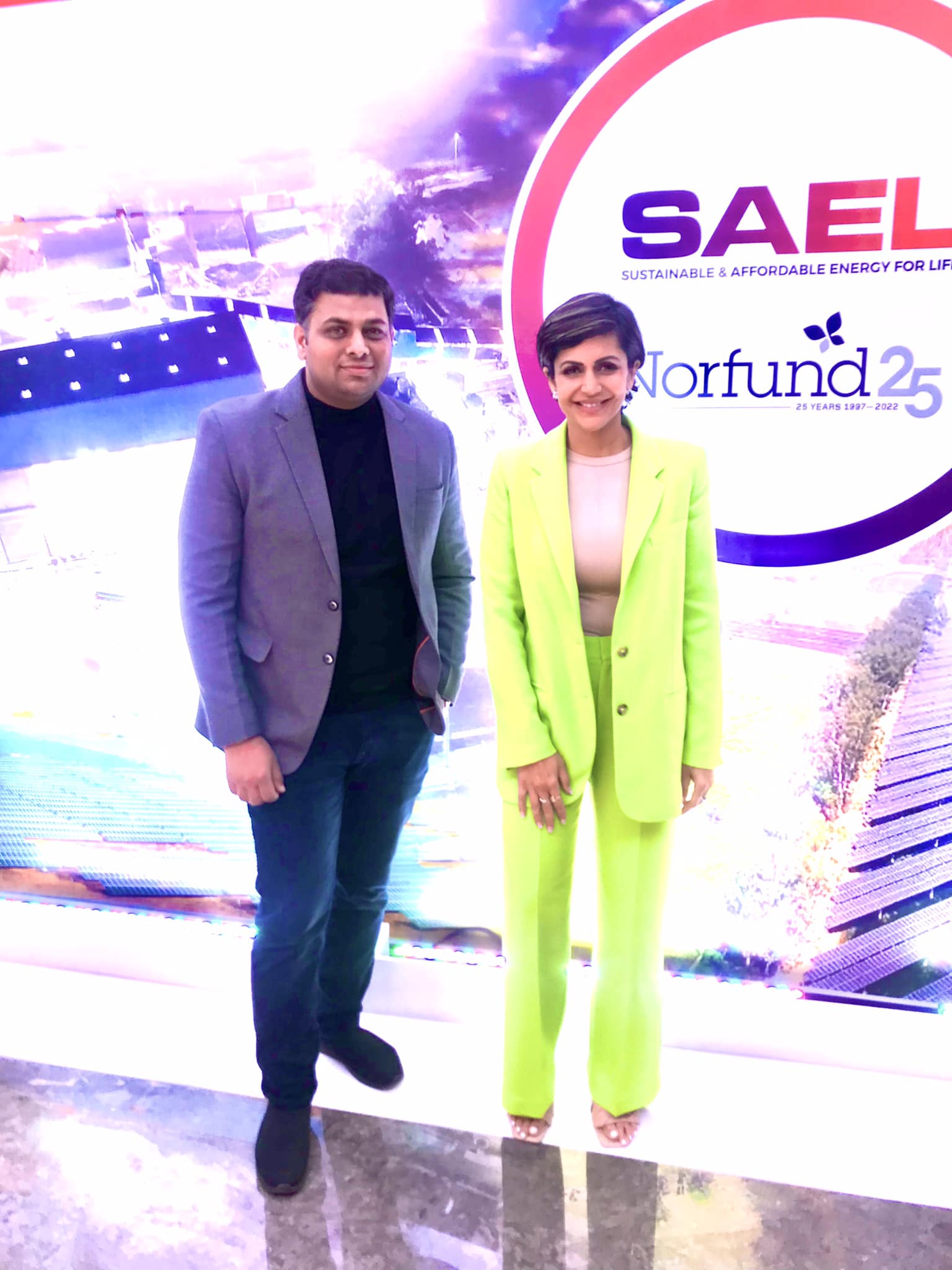 An event with the best corporate host, Mandira Bedi.