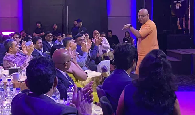 Gaur Gopal Das in a Motivational Speaking Event