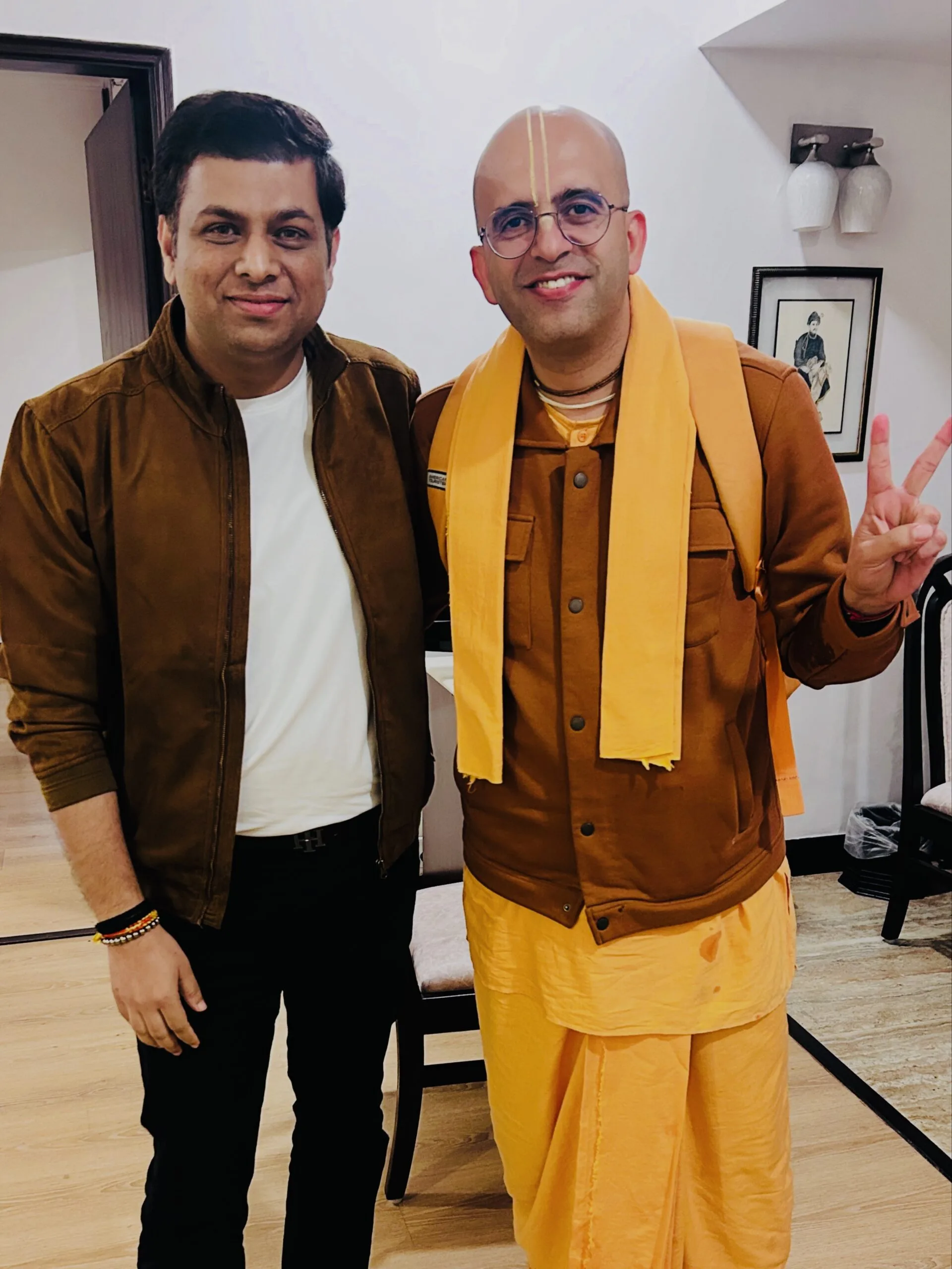 Yogesh Kumar with Amogh Lila Das